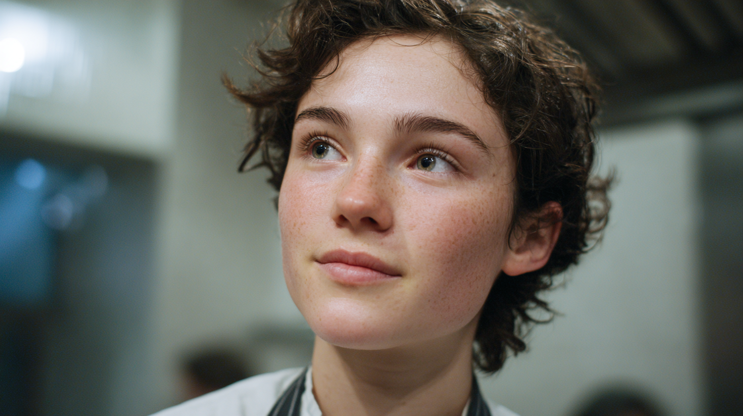 Surprise reaction close-up